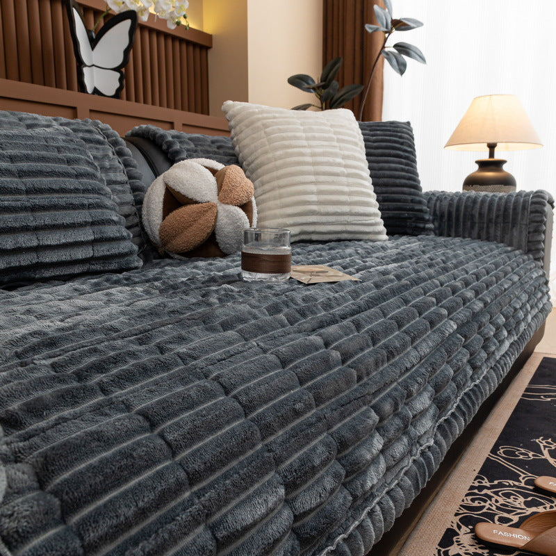 Non-Slip Chenille Sofa Cover — Quilted Seat Protector