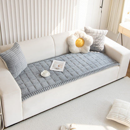 Non-Slip Chenille Sofa Cover — Quilted Seat Protector
