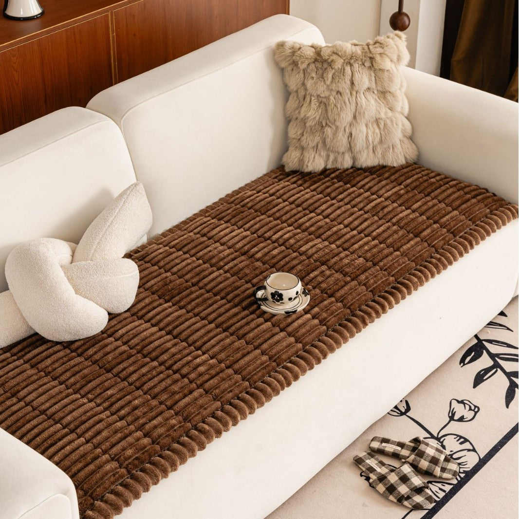 Non-Slip Chenille Sofa Cover — Quilted Seat Protector