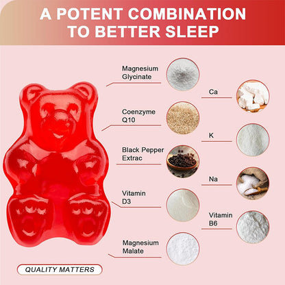 Ingredient breakdown for Thriv gummies: magnesium glycinate, coenzyme Q10, black pepper extract, vitamin D3, and magnesium malate, alongside calcium, potassium, sodium, and vitamin B6