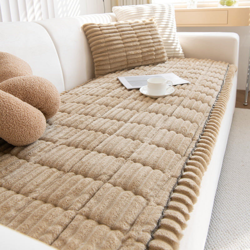 Non-Slip Chenille Sofa Cover — Quilted Seat Protector