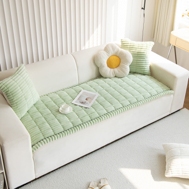 Non-Slip Chenille Sofa Cover — Quilted Seat Protector