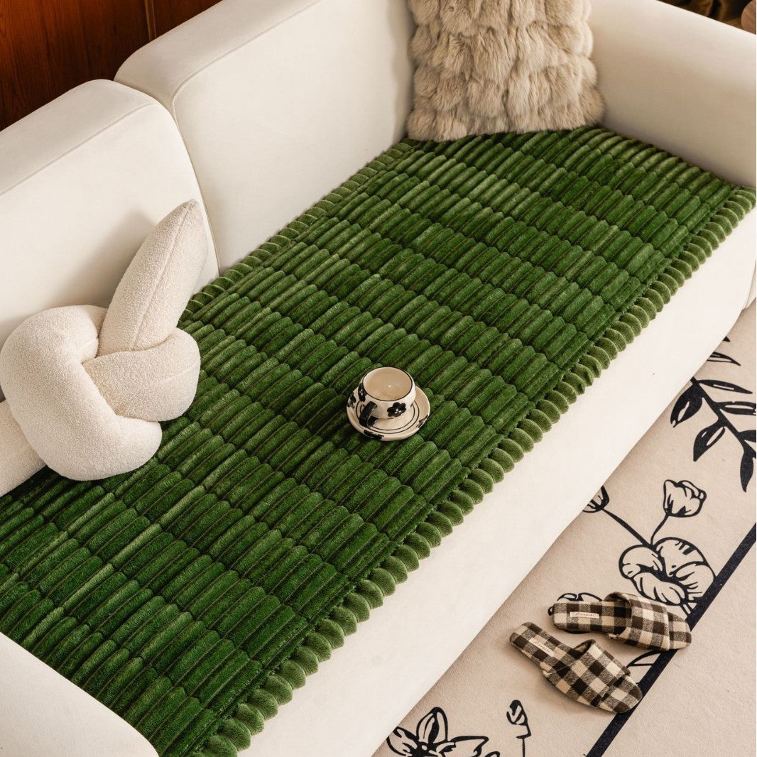 Non-Slip Chenille Sofa Cover — Quilted Seat Protector