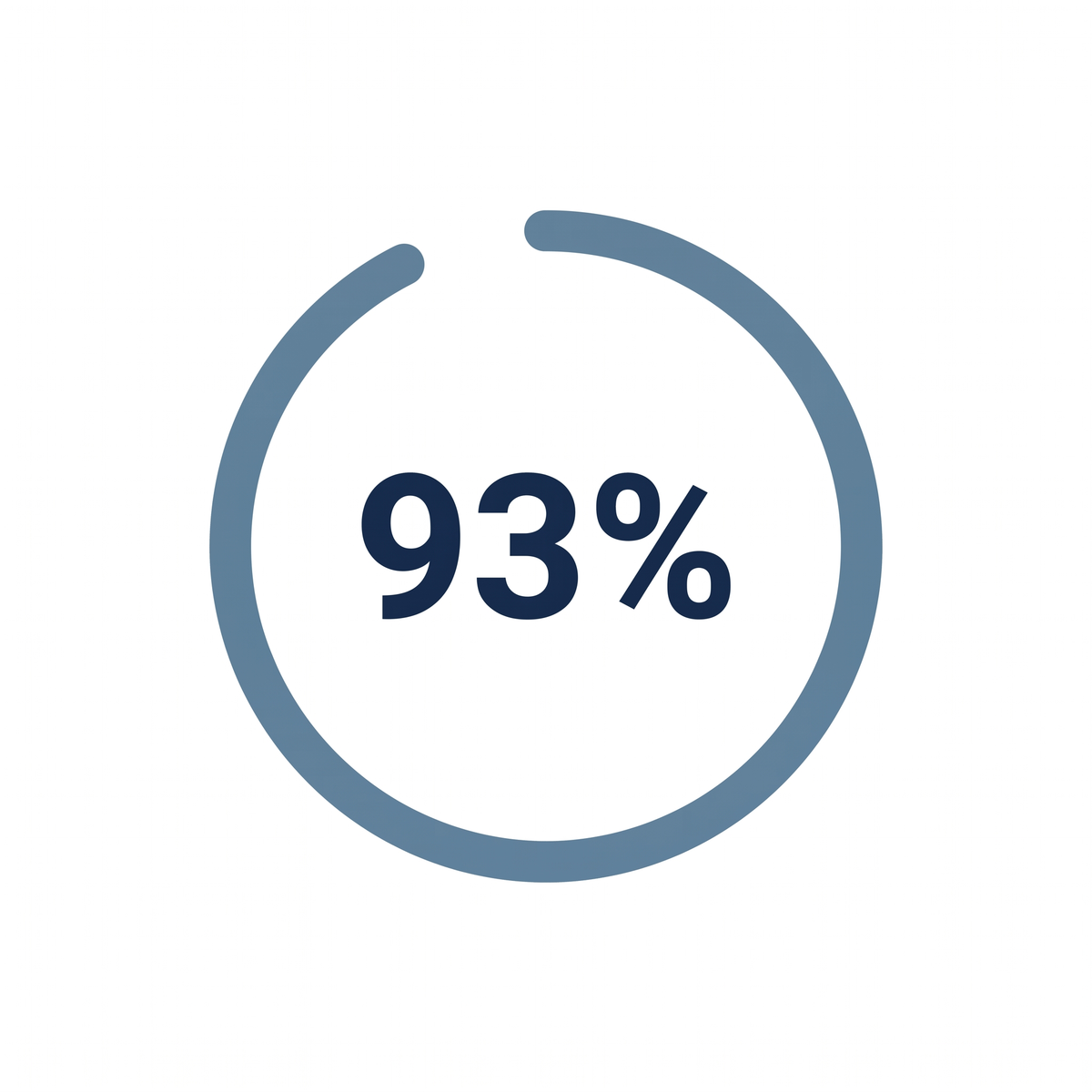 93 percent stat icon