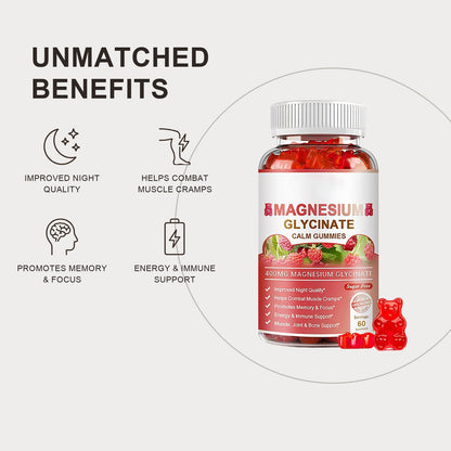 Benefits: improved night quality, helps combat muscle cramps, promotes memory and focus, energy and immune support